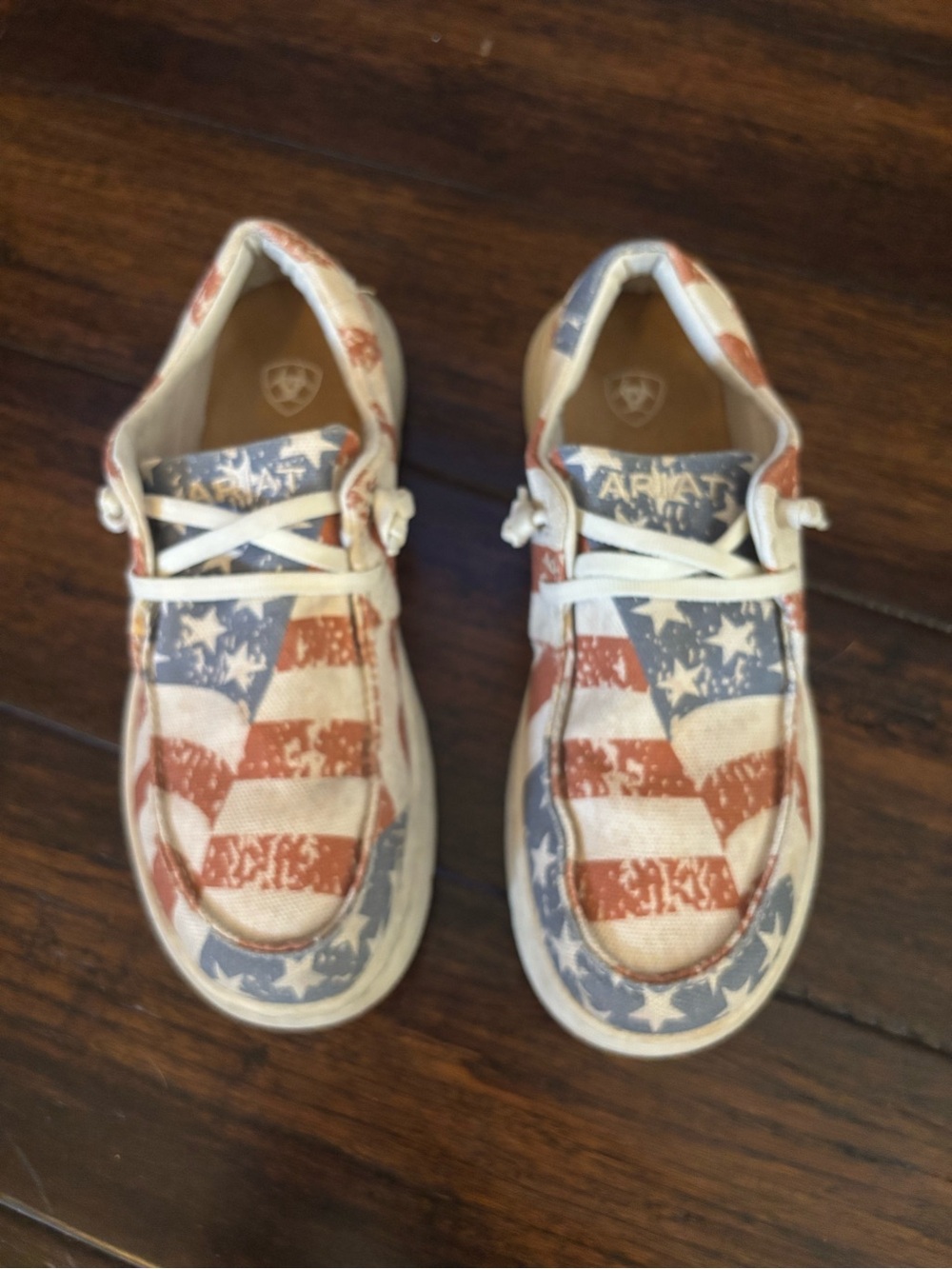 Ariat Hilo Distressed USA American Flag 4th Of July Slip On Shoes Sneakers 6 1/2